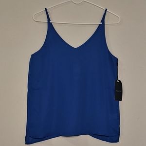 Stella Luce Cami V-neck Tank Top Navy Blue Royal Blue